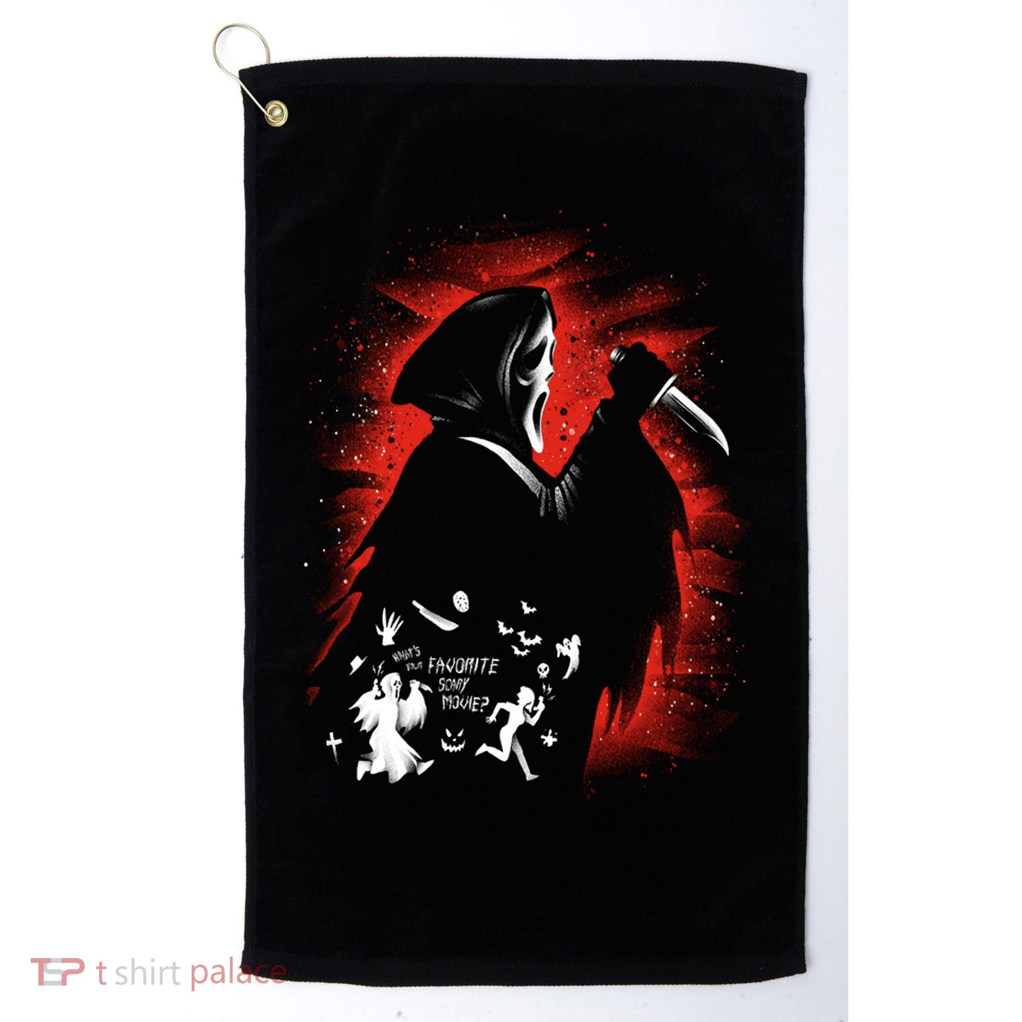 Ghost Face Halloween Golf Towel