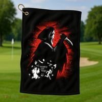 Ghost Face Halloween Golf Towel thumb 1
