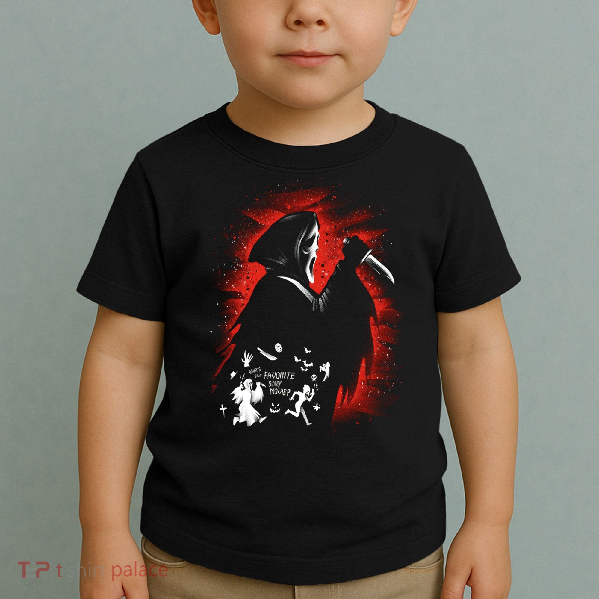 Ghost Face Halloween Toddler T-Shirt