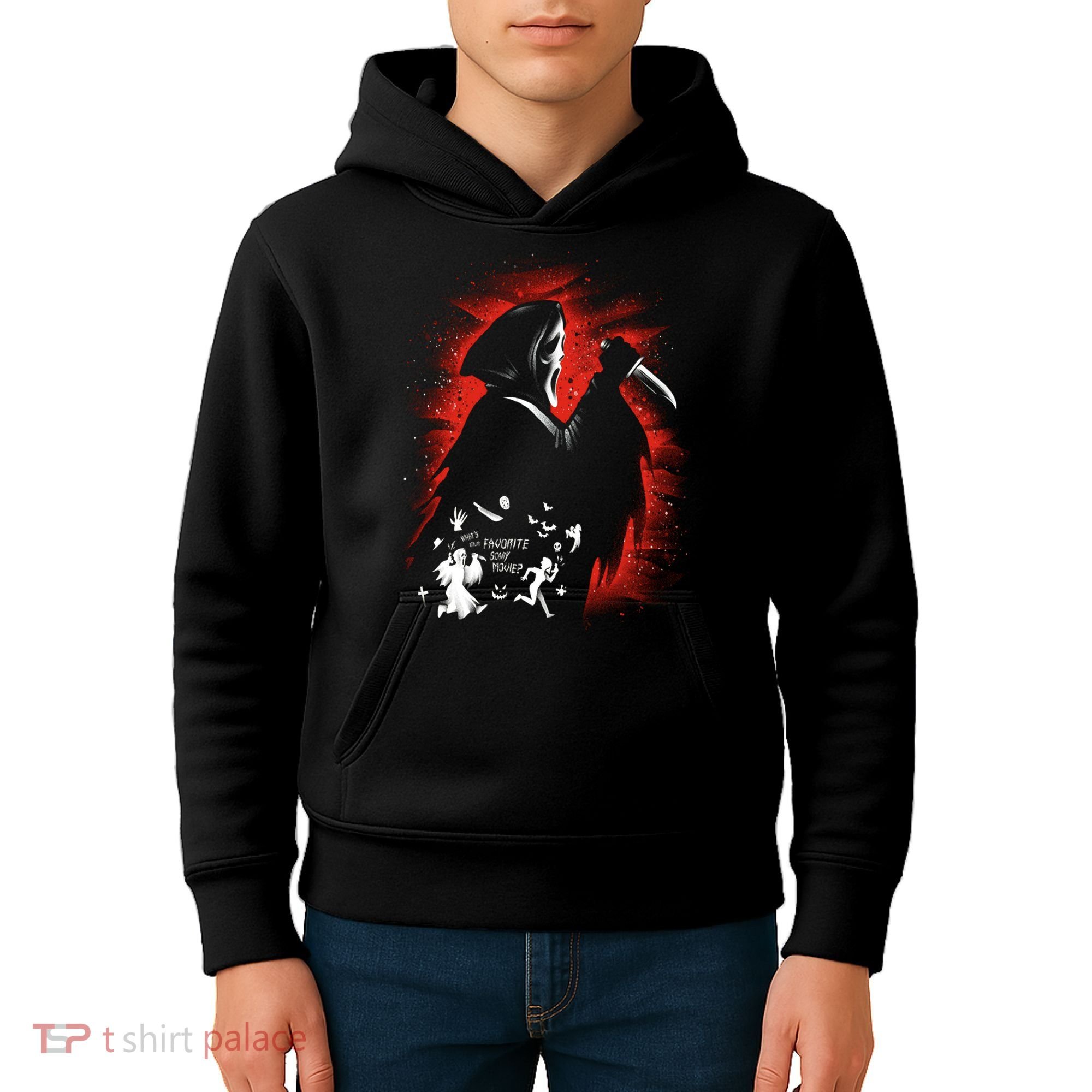 Ghost Face Halloween Kids Hoodie