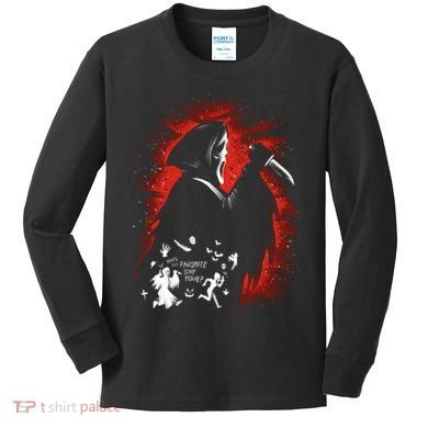 Ghost Face Halloween Kids Long Sleeve Shirt