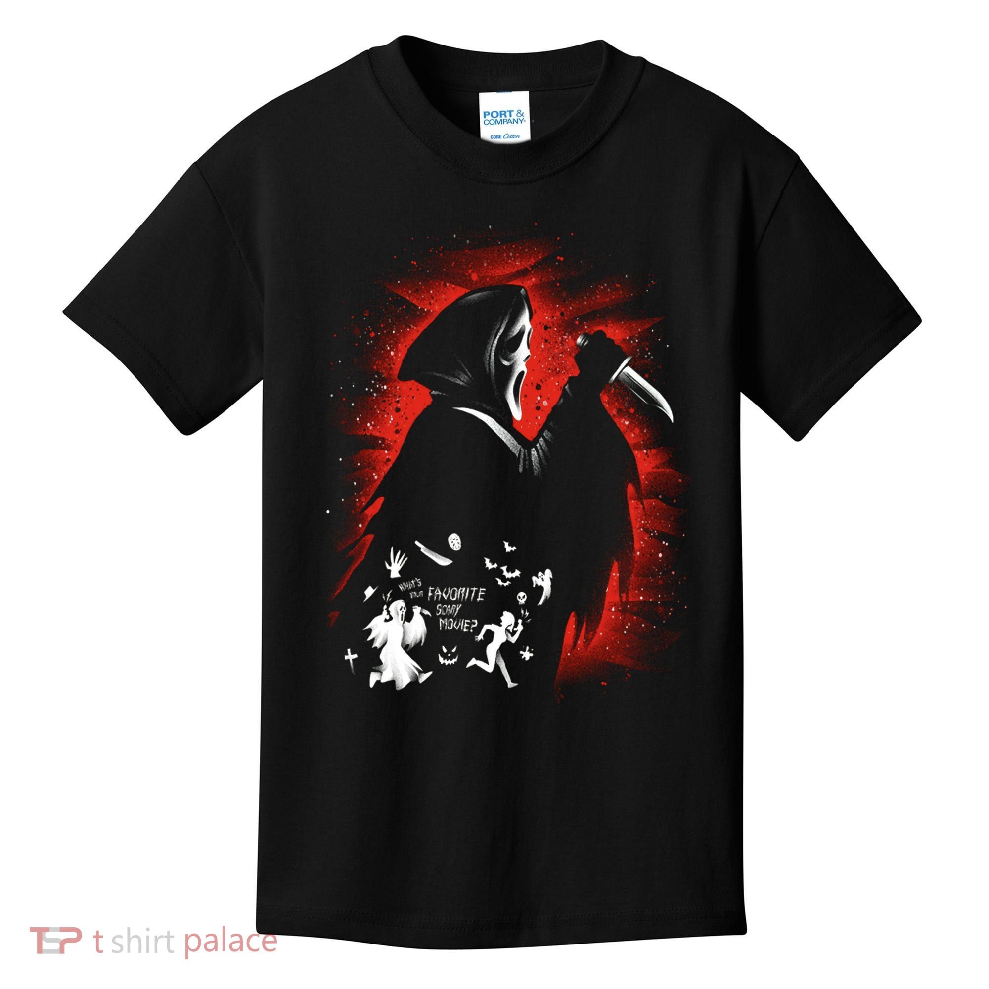 Ghost Face Halloween Kids T-Shirt