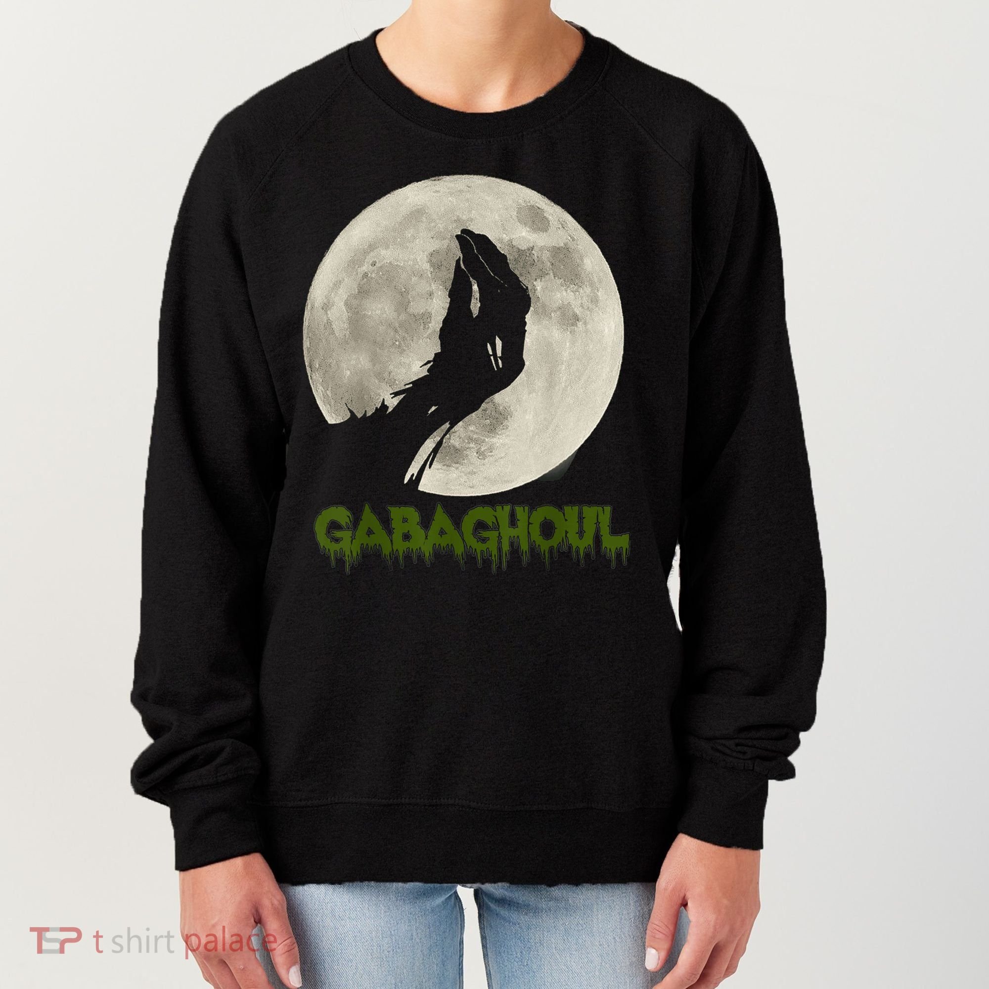 Gabaghoul Funny Hand Moon Halloween Women's Sweatshirt
