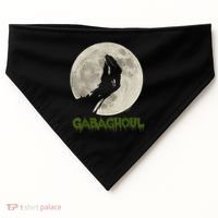 Gabaghoul Funny Hand Moon Halloween USA-Made Doggie Bandana thumb 0