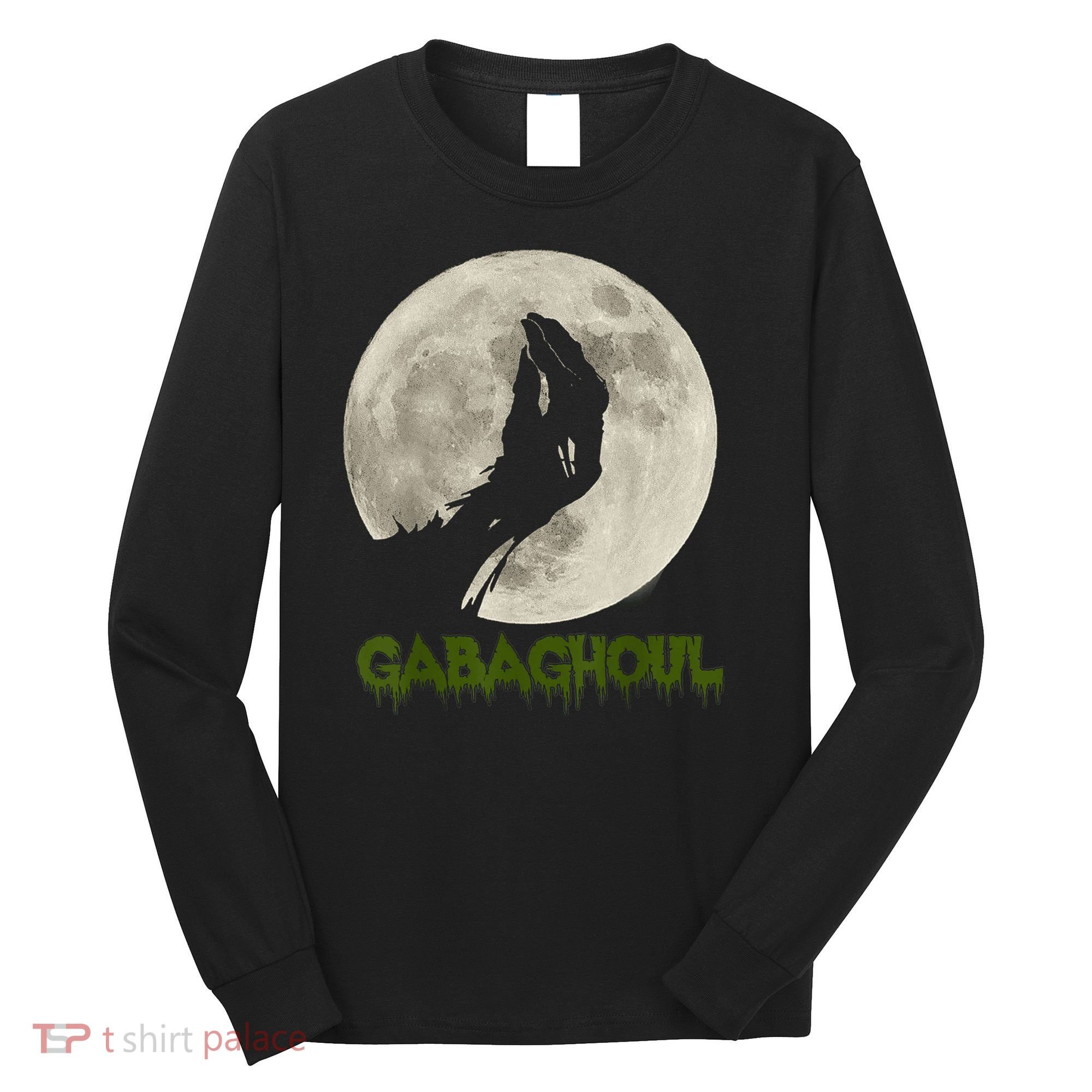 Gabaghoul Funny Hand Moon Halloween Long Sleeve Shirt