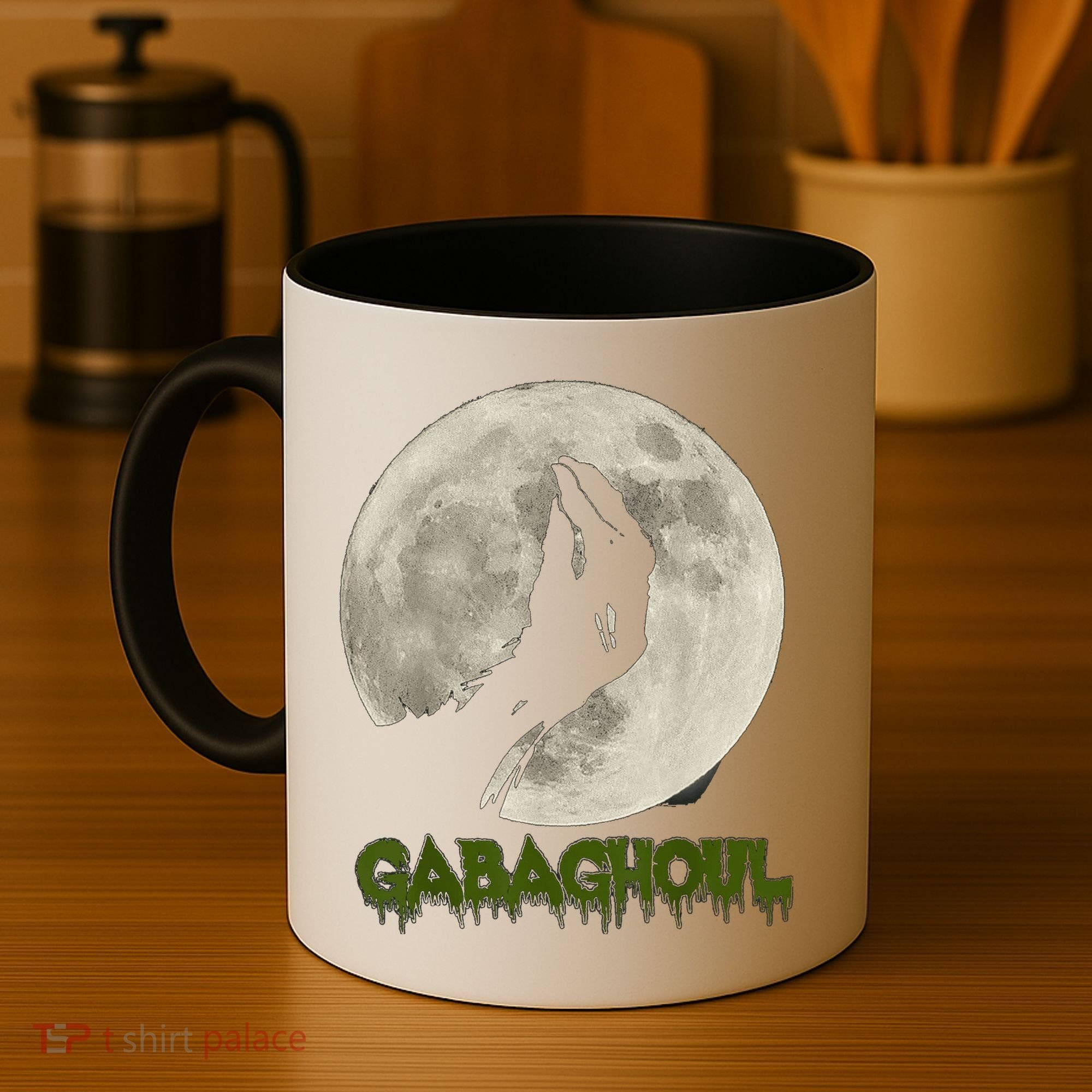 Gabaghoul Funny Hand Moon Halloween Coffee Mug