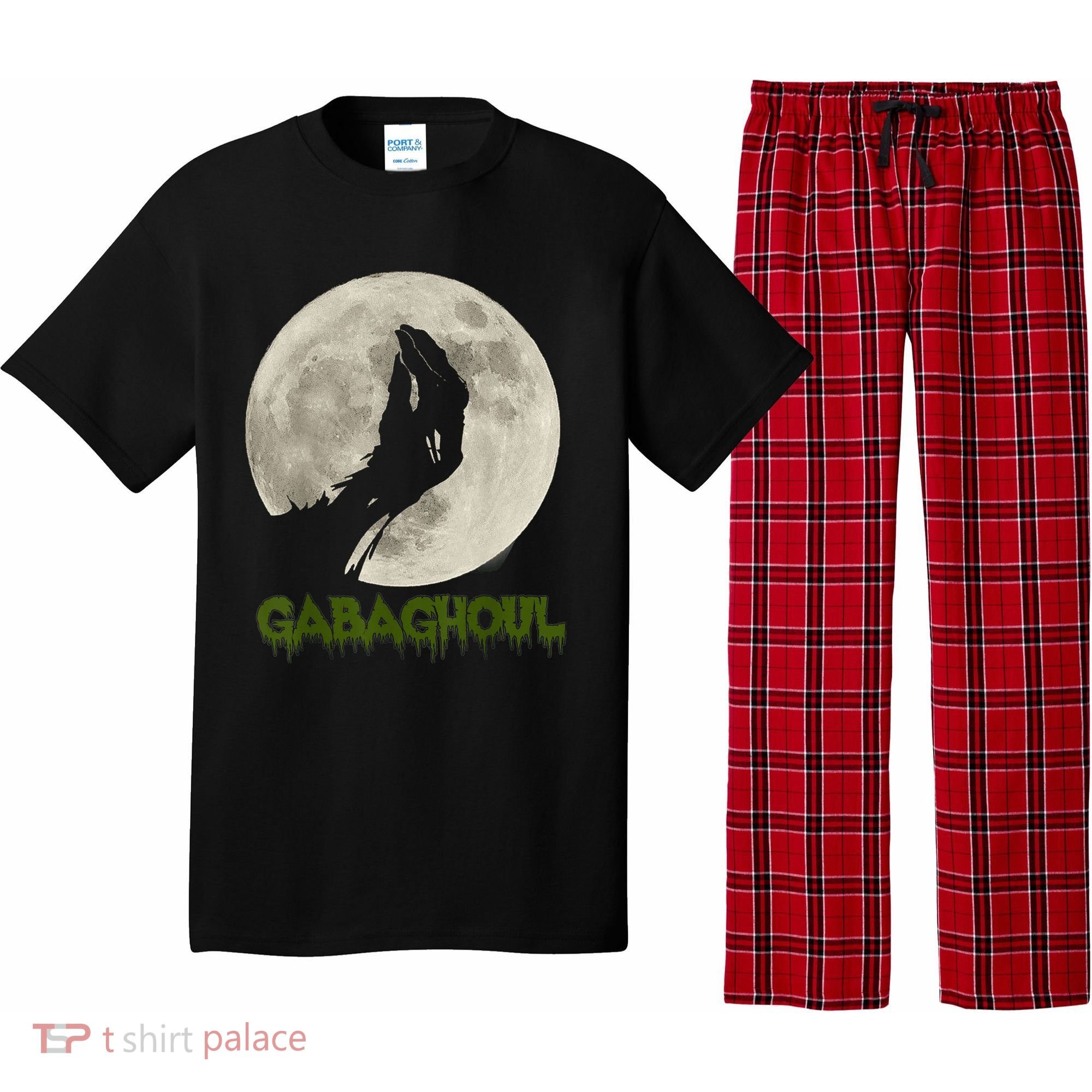Gabaghoul Funny Hand Moon Halloween Pajama Set
