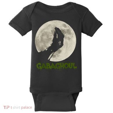 Gabaghoul Funny Hand Moon Halloween Baby Bodysuit