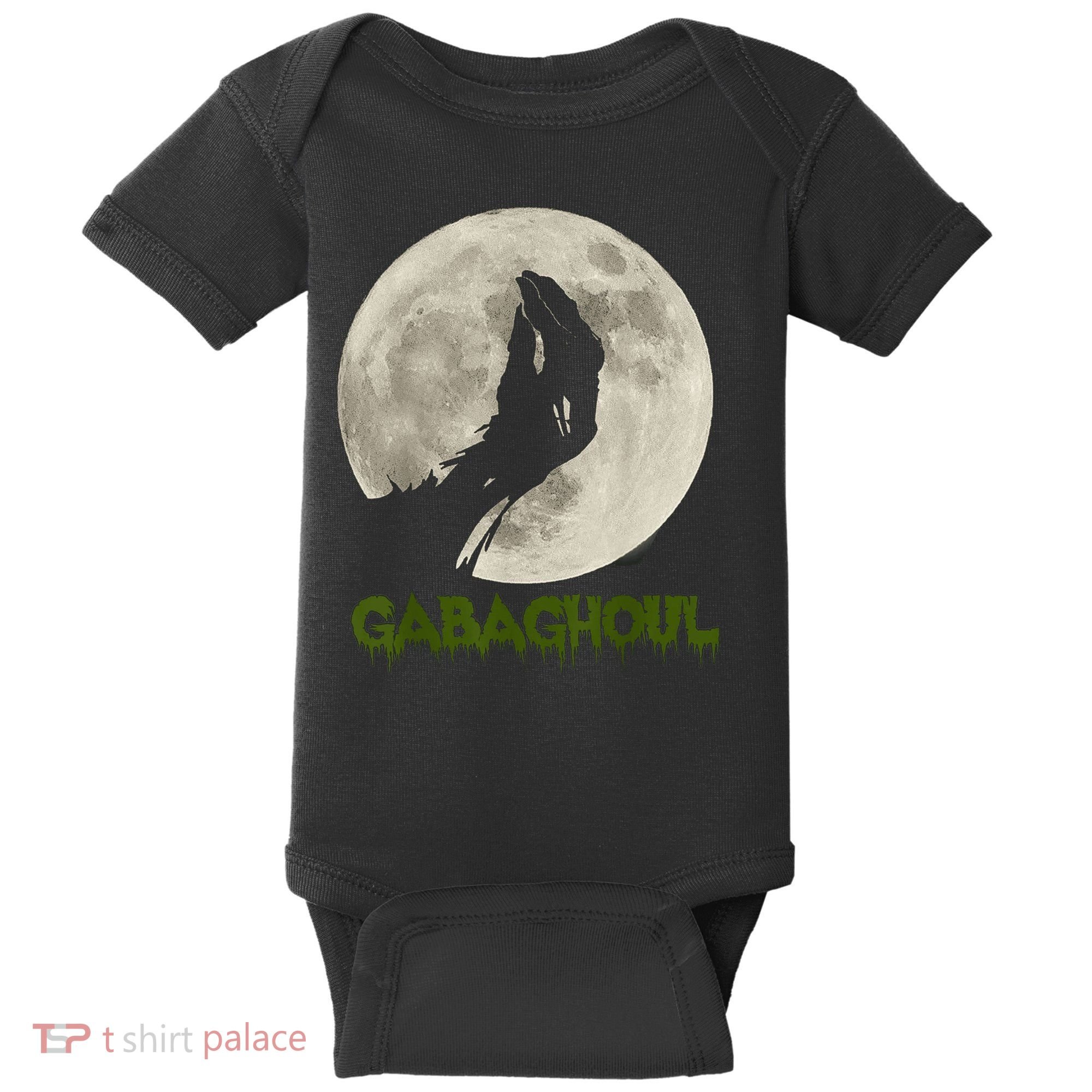 Gabaghoul Funny Hand Moon Halloween Baby Bodysuit