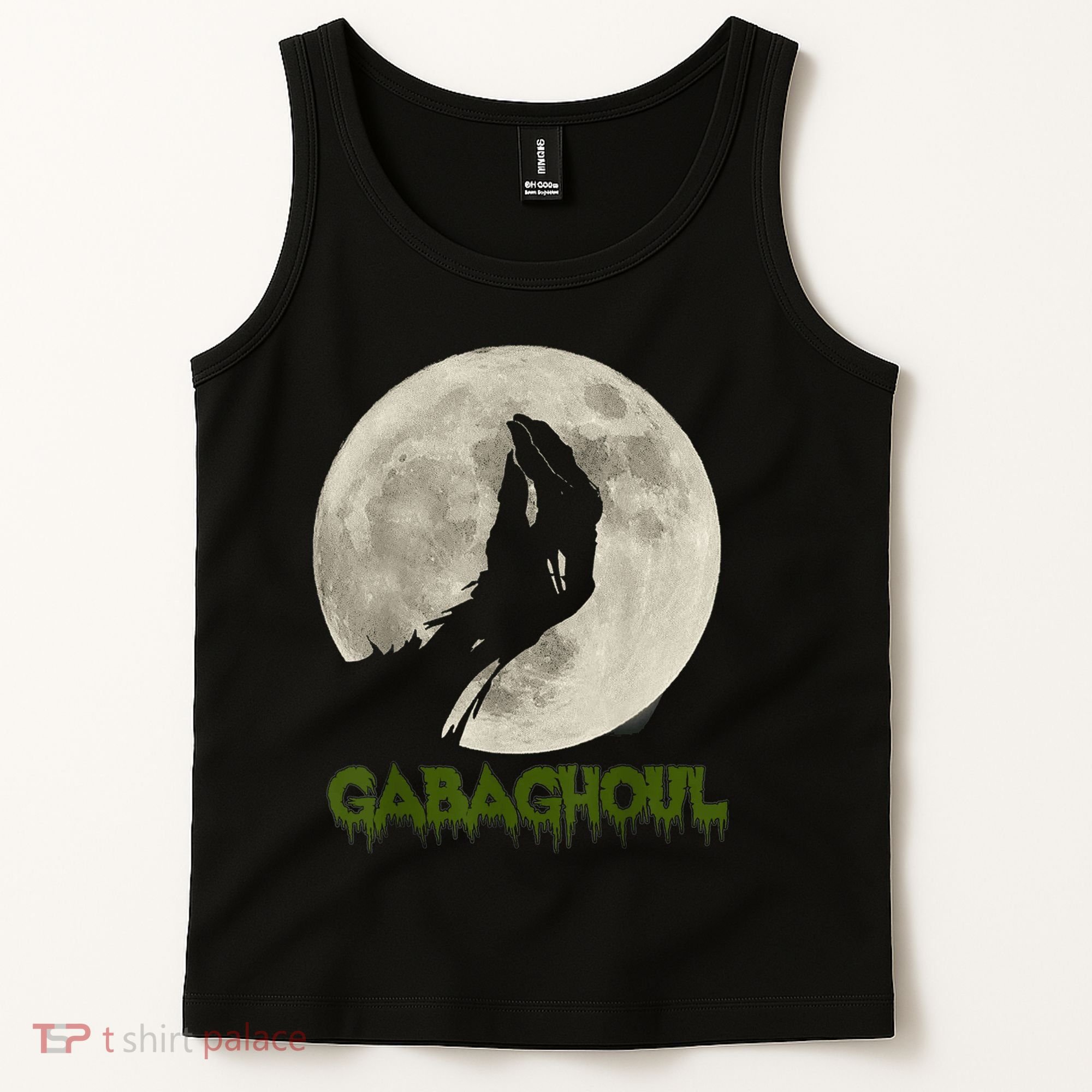 Gabaghoul Funny Hand Moon Halloween Tank Top