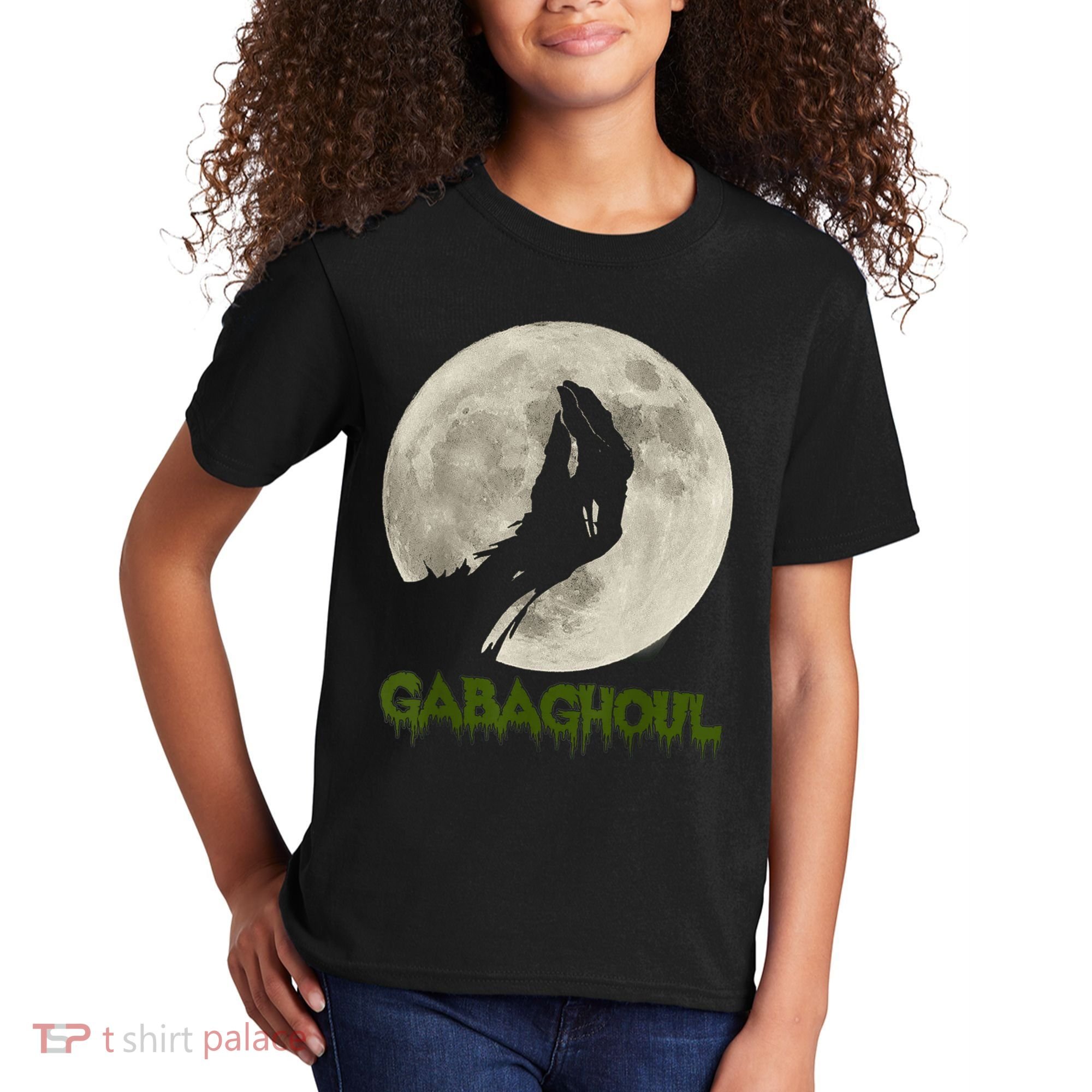 Gabaghoul Funny Hand Moon Halloween Kids T-Shirt