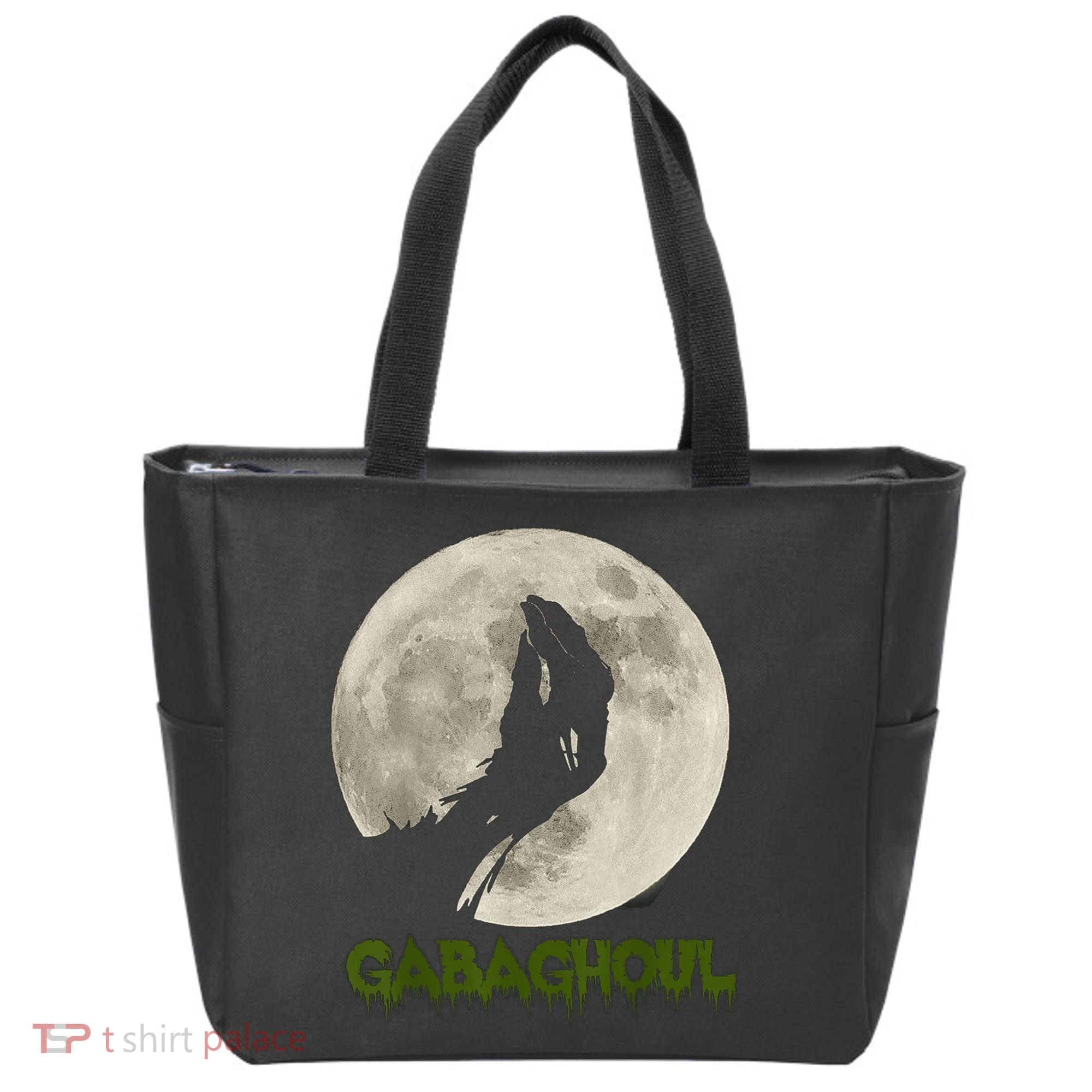 Gabaghoul Funny Hand Moon Halloween Tote Bag