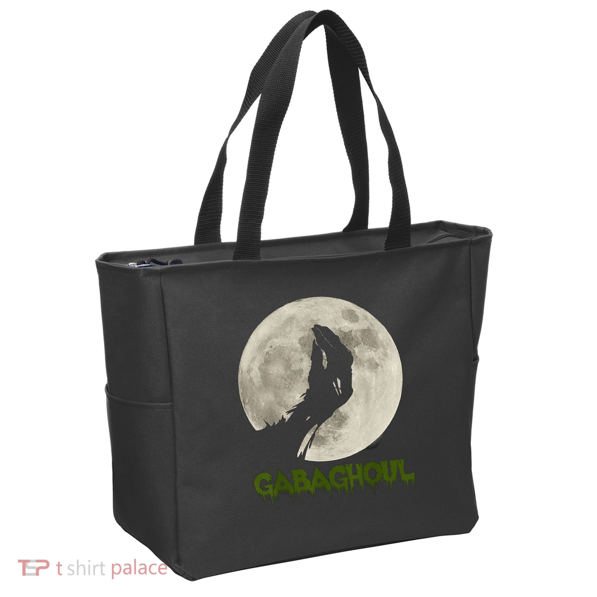 Gabaghoul Funny Hand Moon Halloween Tote Bag