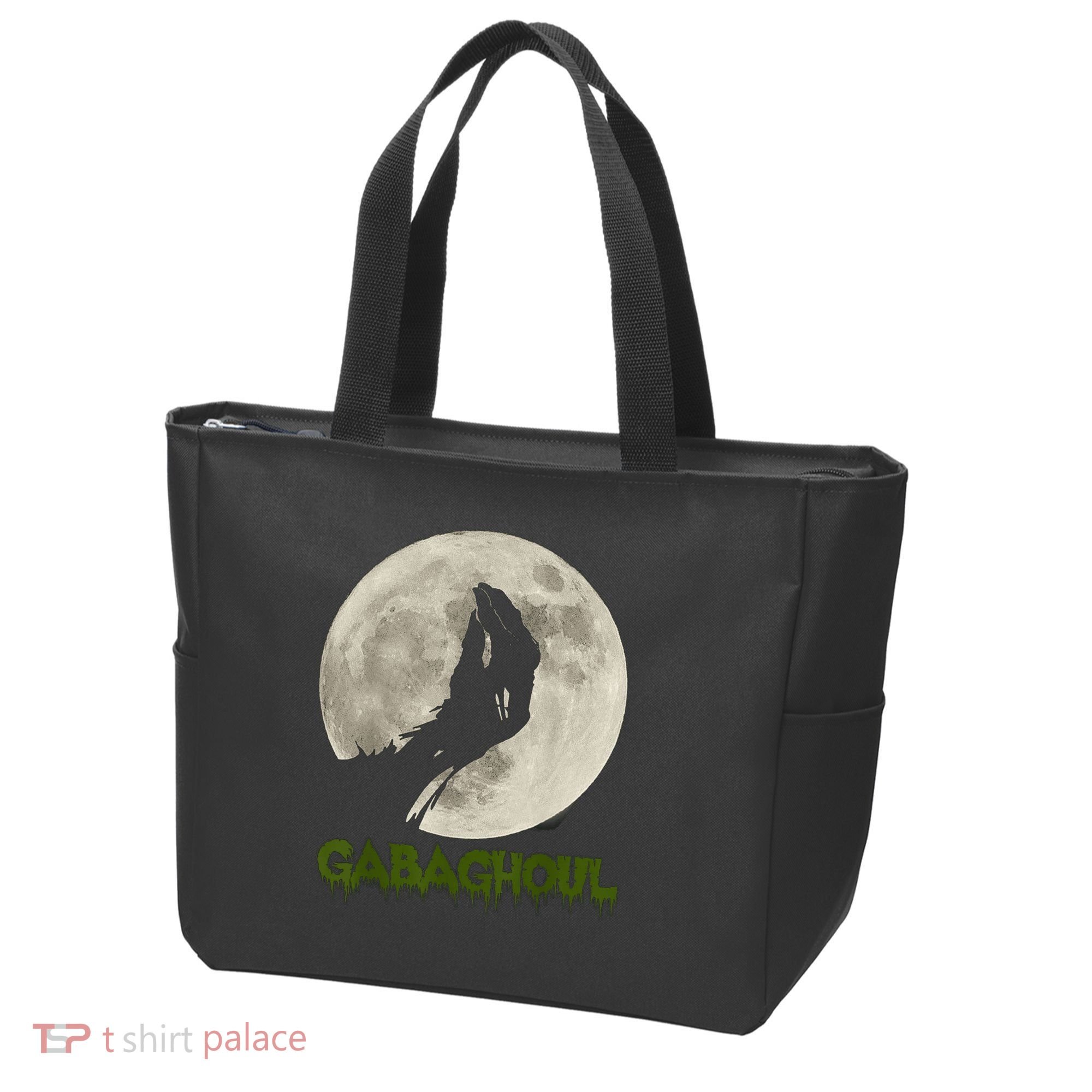 Gabaghoul Funny Hand Moon Halloween Tote Bag