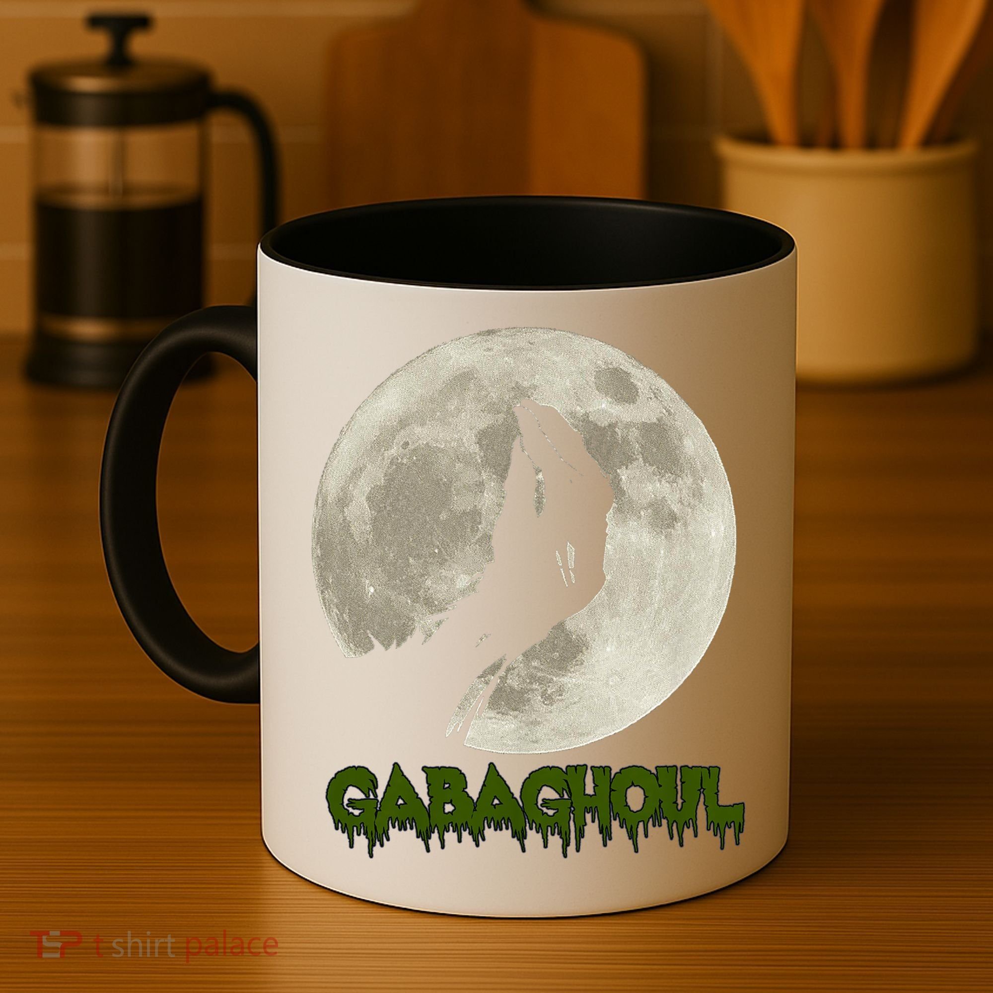 Gabaghoul Funny Hand Moon Halloween Coffee Mug