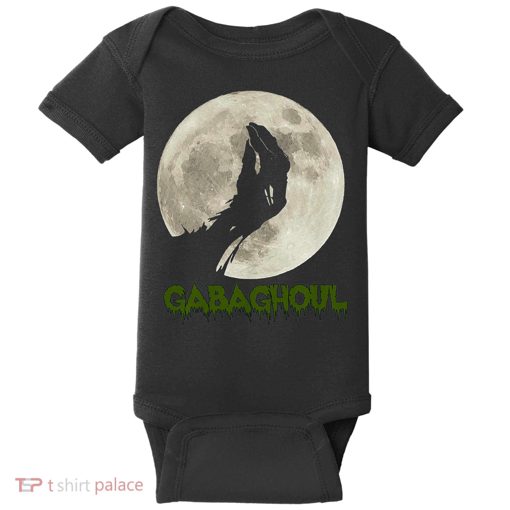Gabaghoul Funny Hand Moon Halloween Baby Bodysuit