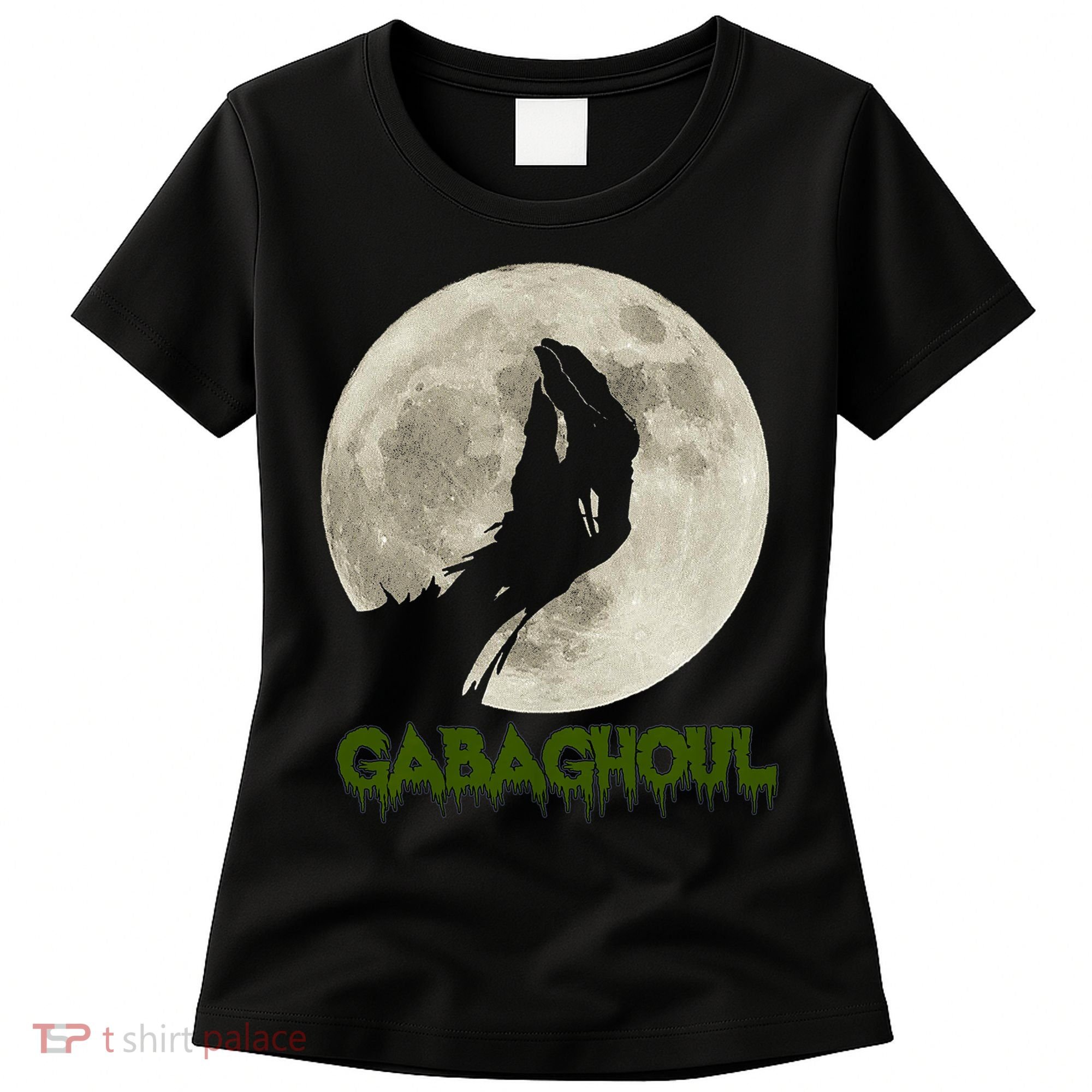 Gabaghoul Funny Hand Moon Halloween Women's T-Shirt