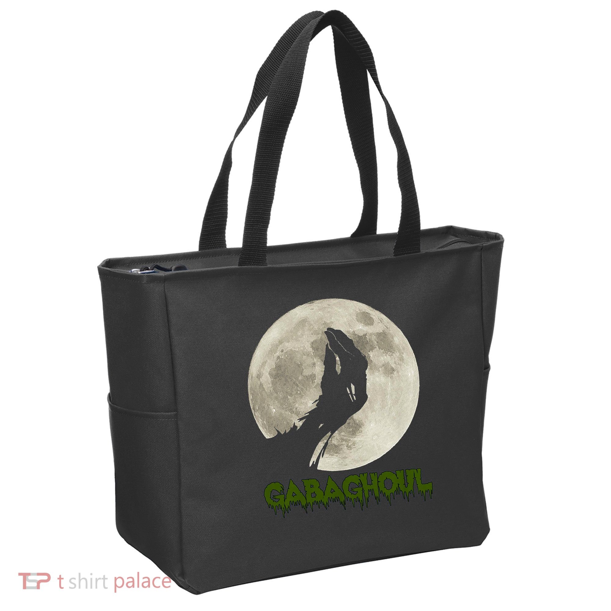 Gabaghoul Funny Hand Moon Halloween Tote Bag
