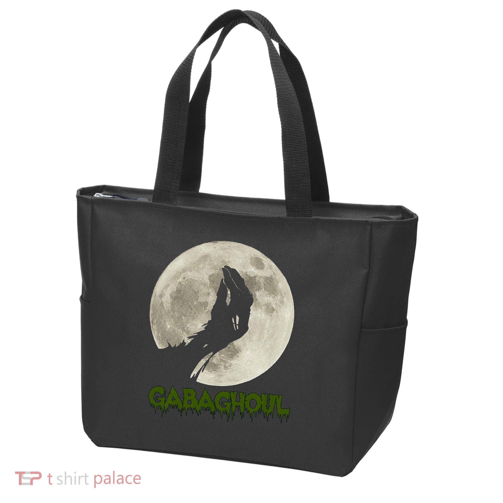 Gabaghoul Funny Hand Moon Halloween Tote Bag