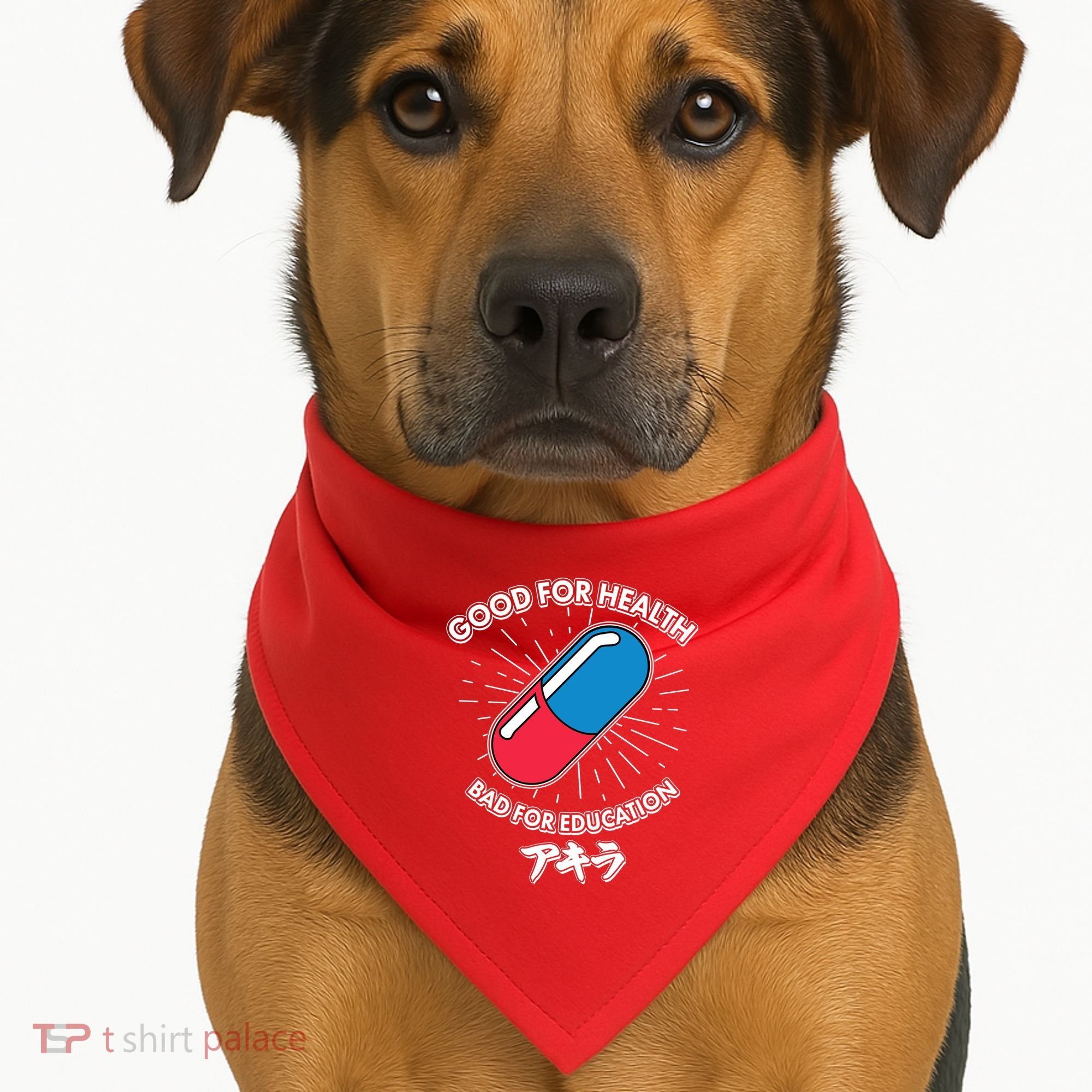Good For Health Bad For Education Logo Anime Fan USA-Made Doggie Bandana