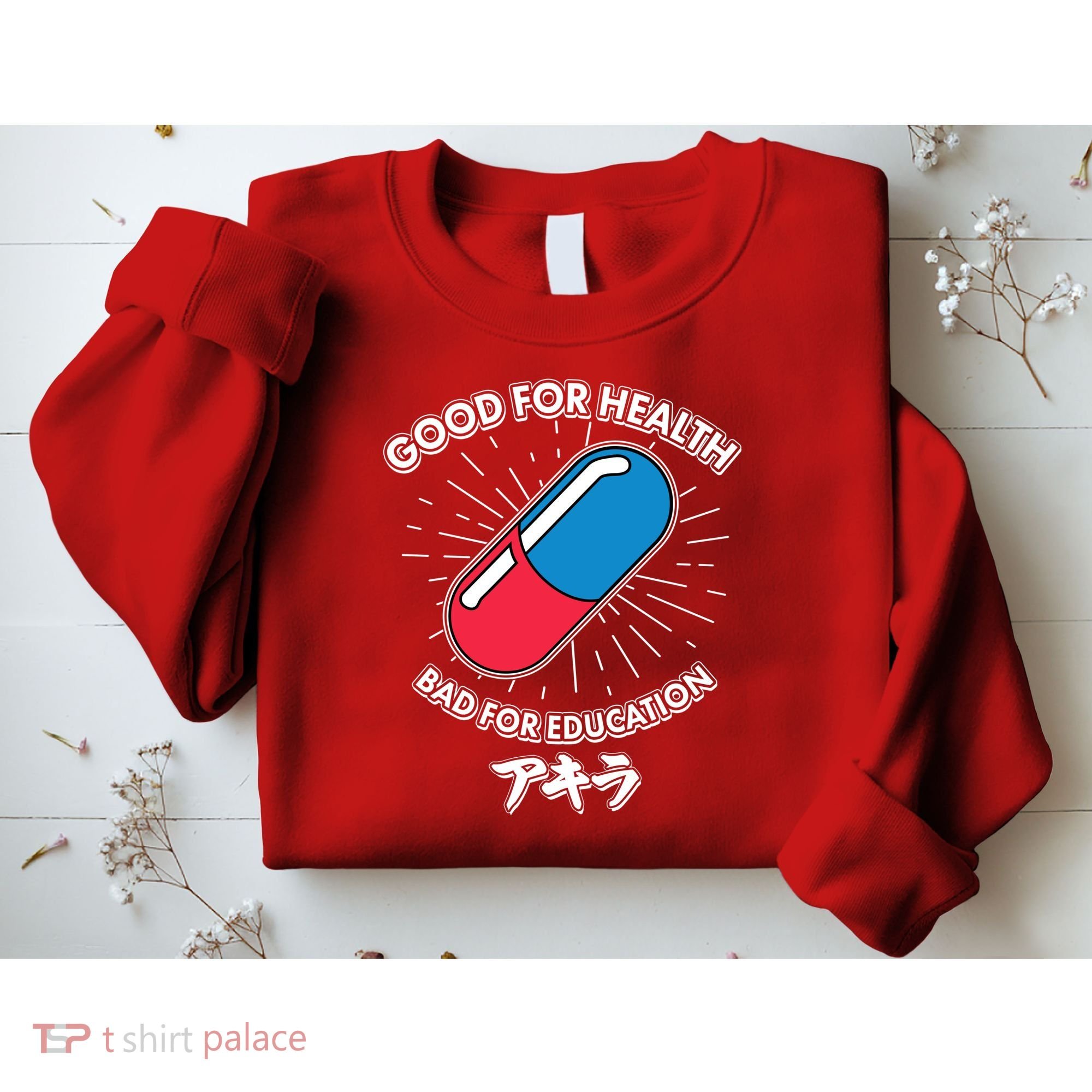Good For Health Bad For Education Logo Anime Fan Sweatshirt