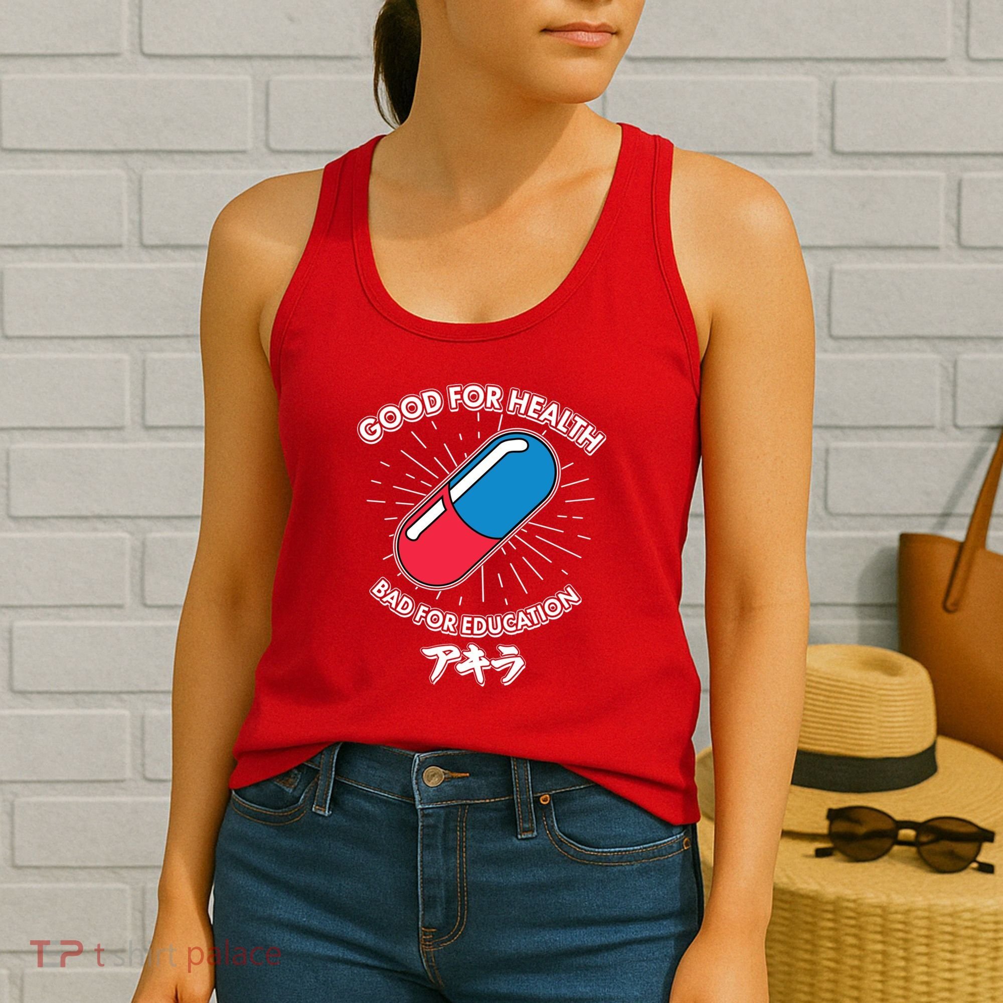 Good For Health Bad For Education Logo Anime Fan Women's Tank Top