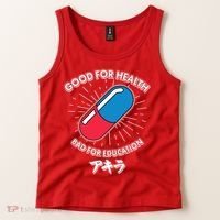 Good For Health Bad For Education Logo Anime Fan Tank Top thumb 2