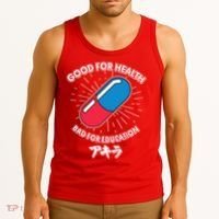 Good For Health Bad For Education Logo Anime Fan Tank Top thumb 3