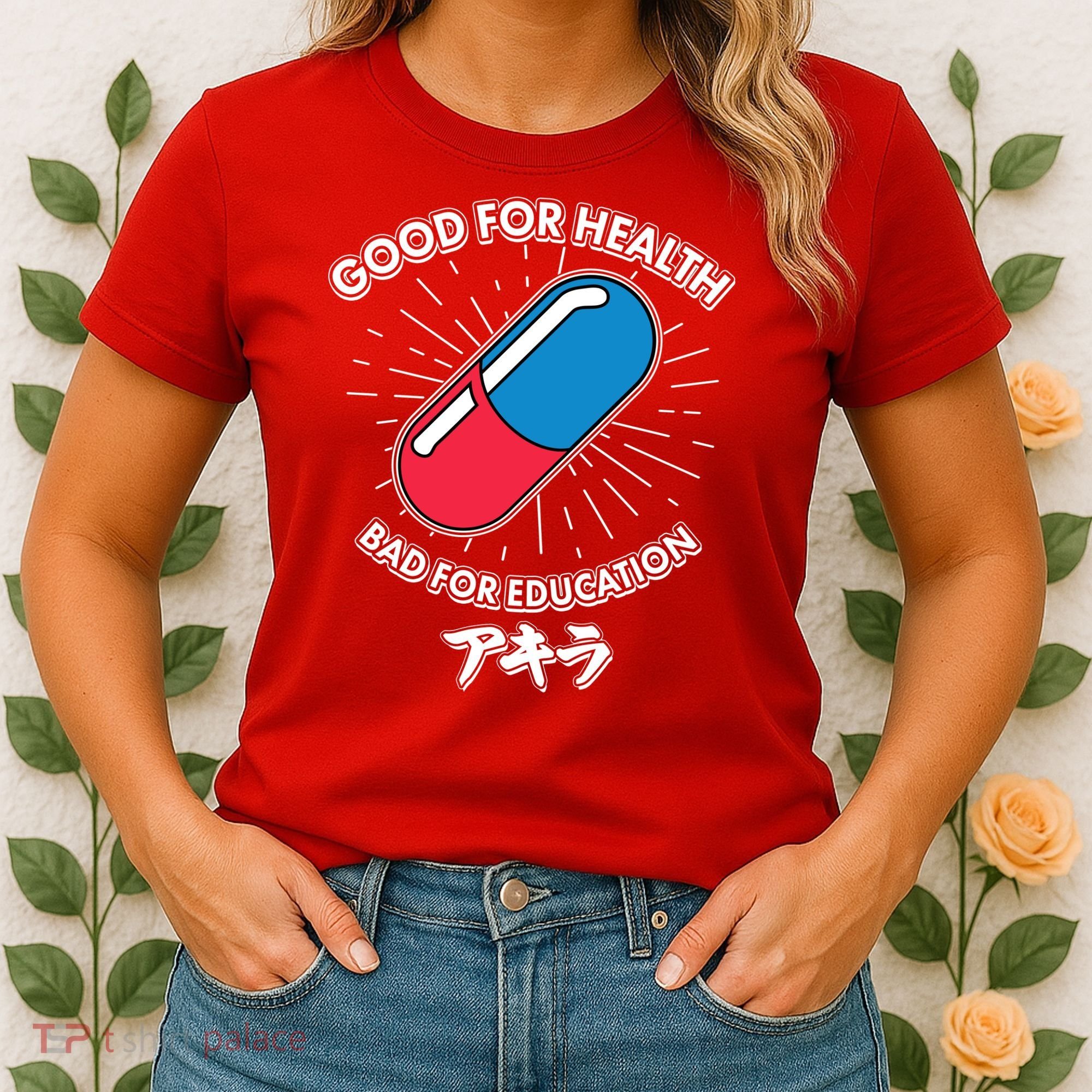 Good For Health Bad For Education Logo Anime Fan Women's T-Shirt