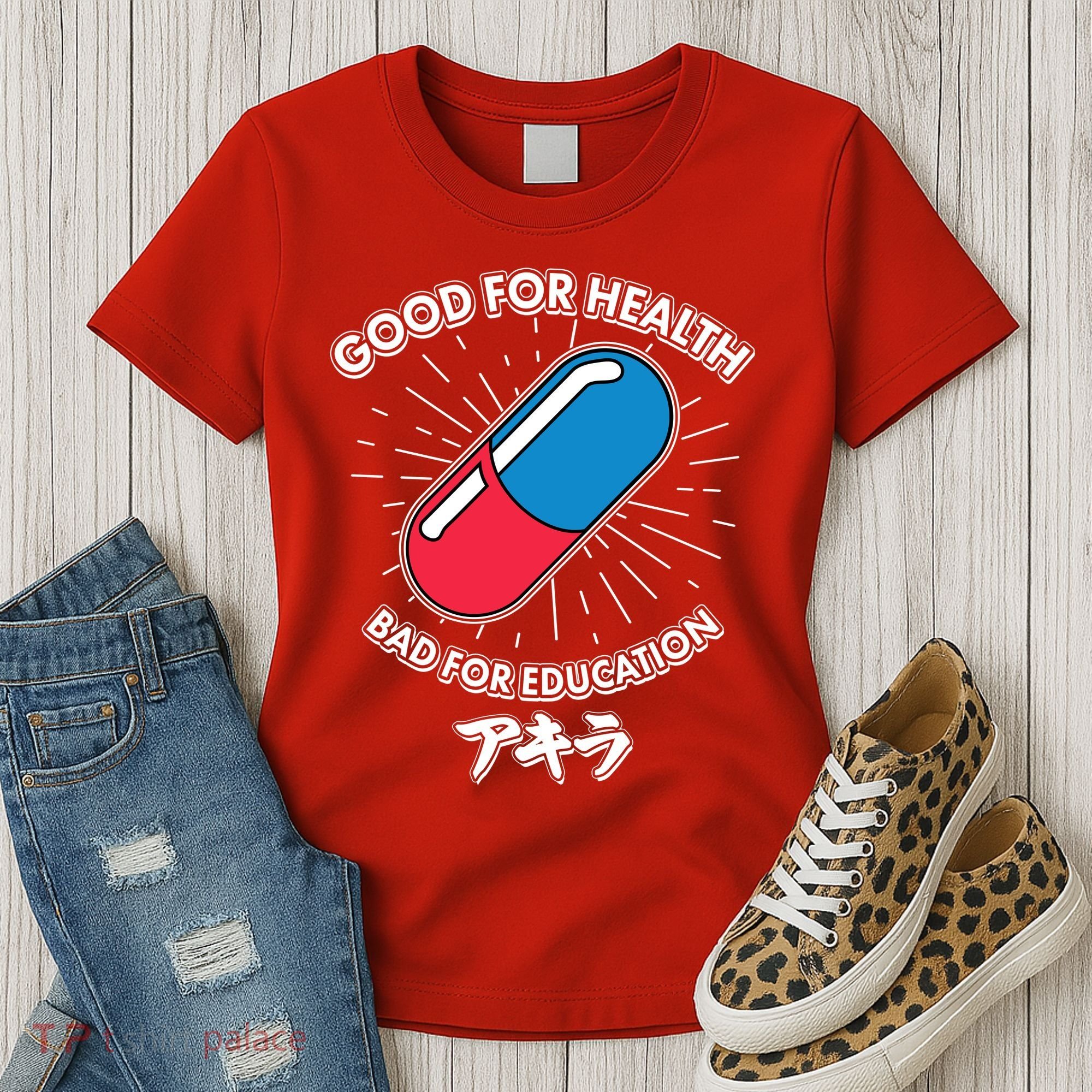 Good For Health Bad For Education Logo Anime Fan Women's T-Shirt