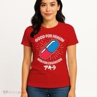 Good For Health Bad For Education Logo Anime Fan Women's T-Shirt thumb 4