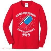 Good For Health Bad For Education Logo Anime Fan Kids Long Sleeve Shirt thumb 0