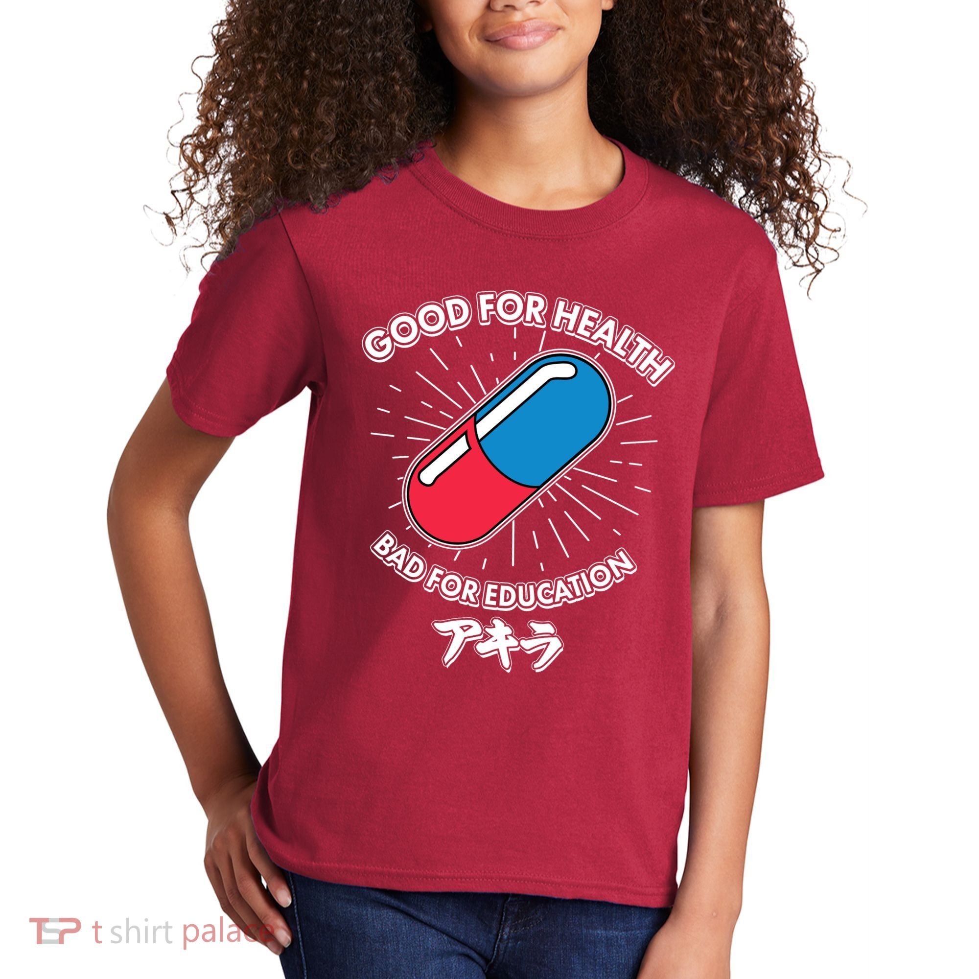 Good For Health Bad For Education Logo Anime Fan Kids T-Shirt