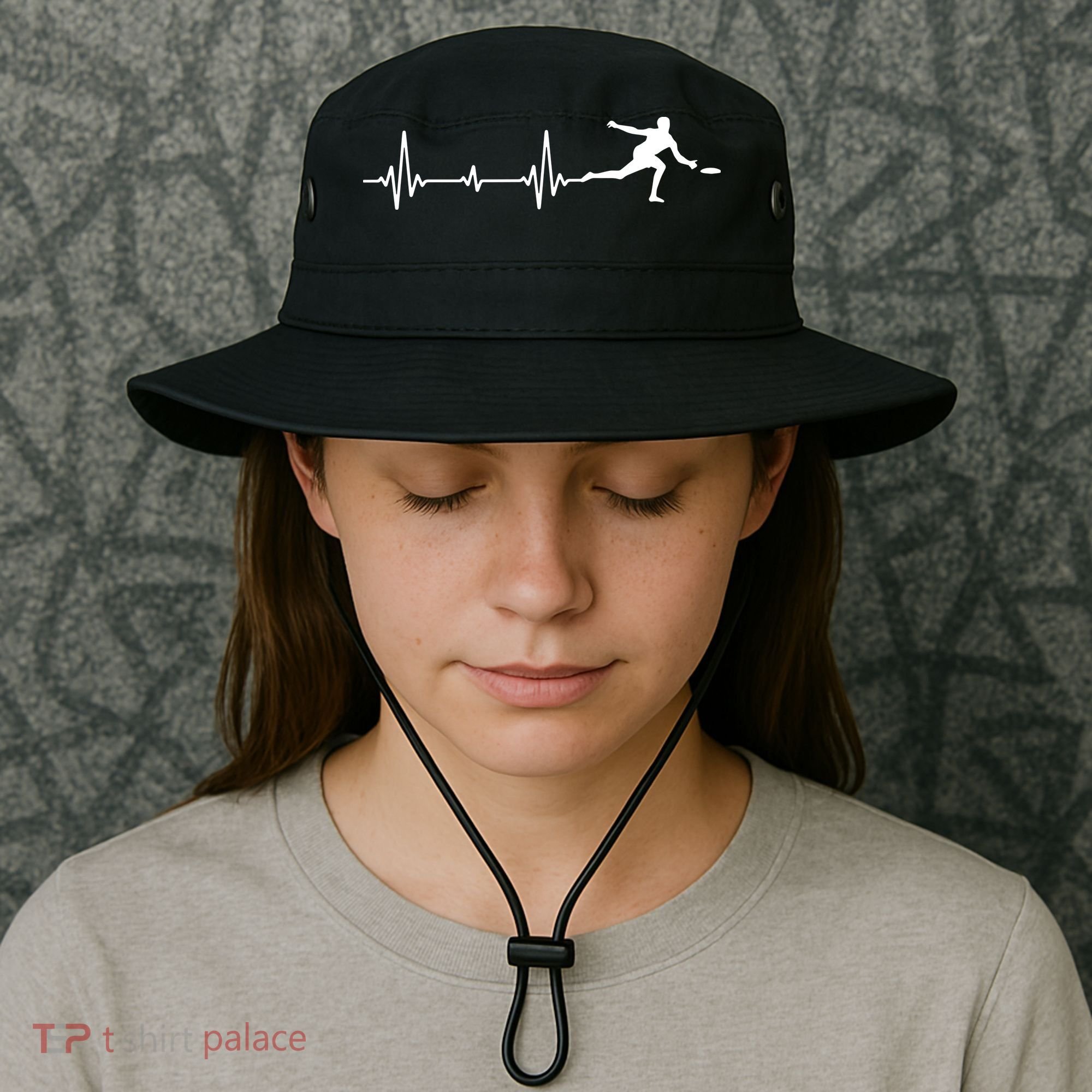 Great Frisbee Heartbeat Gift Ultimate Bucket Hat