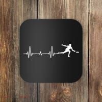 Great Frisbee Heartbeat Gift Ultimate Coaster thumb 0