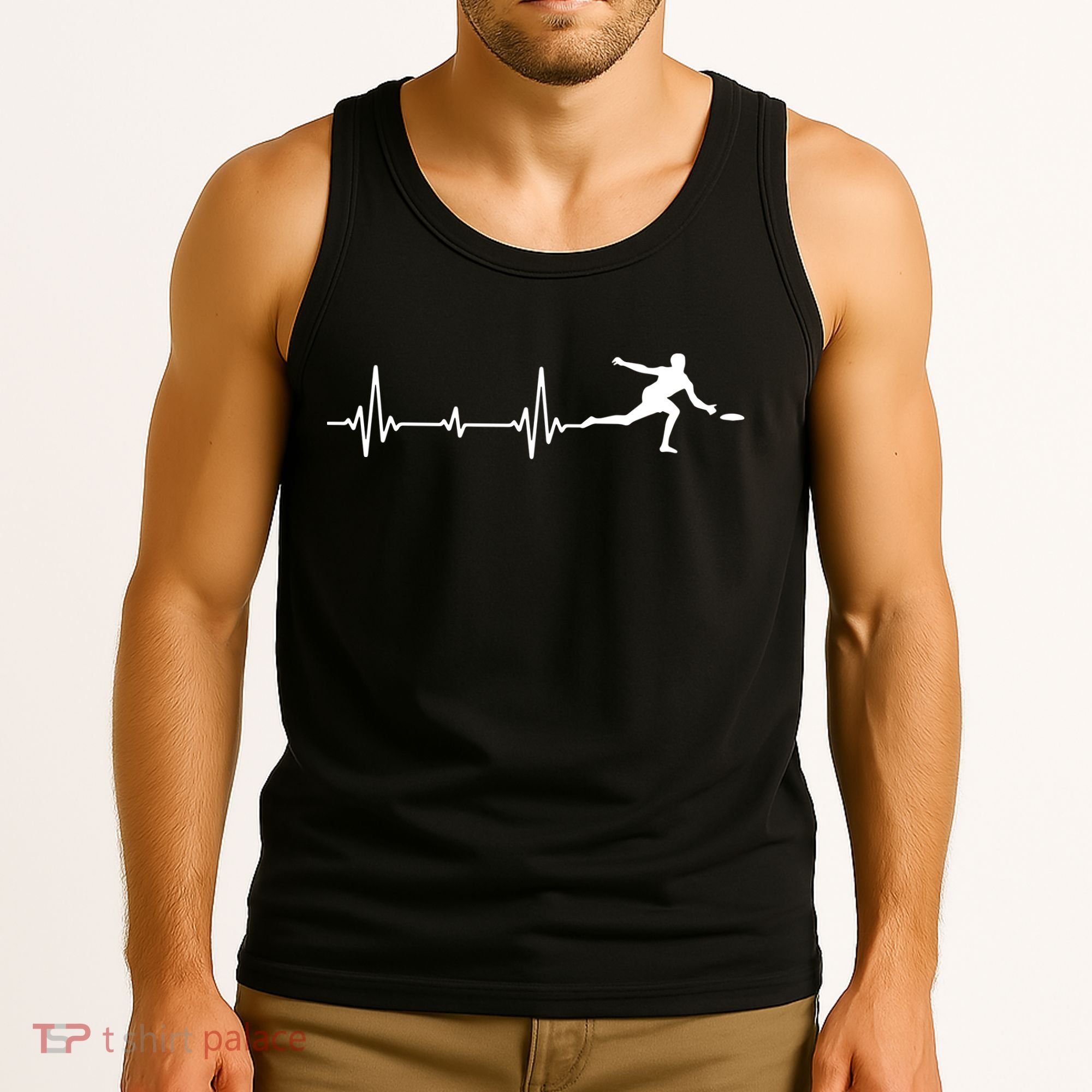 Great Frisbee Heartbeat Gift Ultimate Tank Top