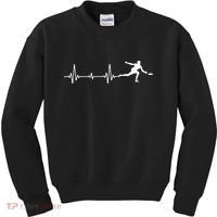 Great Frisbee Heartbeat Gift Ultimate Kids Sweatshirt thumb 0