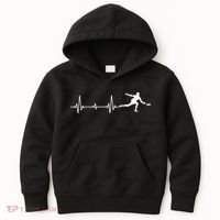 Great Frisbee Heartbeat Gift Ultimate Kids Hoodie thumb 0