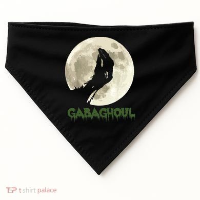 Gabaghoul Funny Hand Moon Halloween USA-Made Doggie Bandana