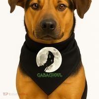 Gabaghoul Funny Hand Moon Halloween USA-Made Doggie Bandana thumb 1