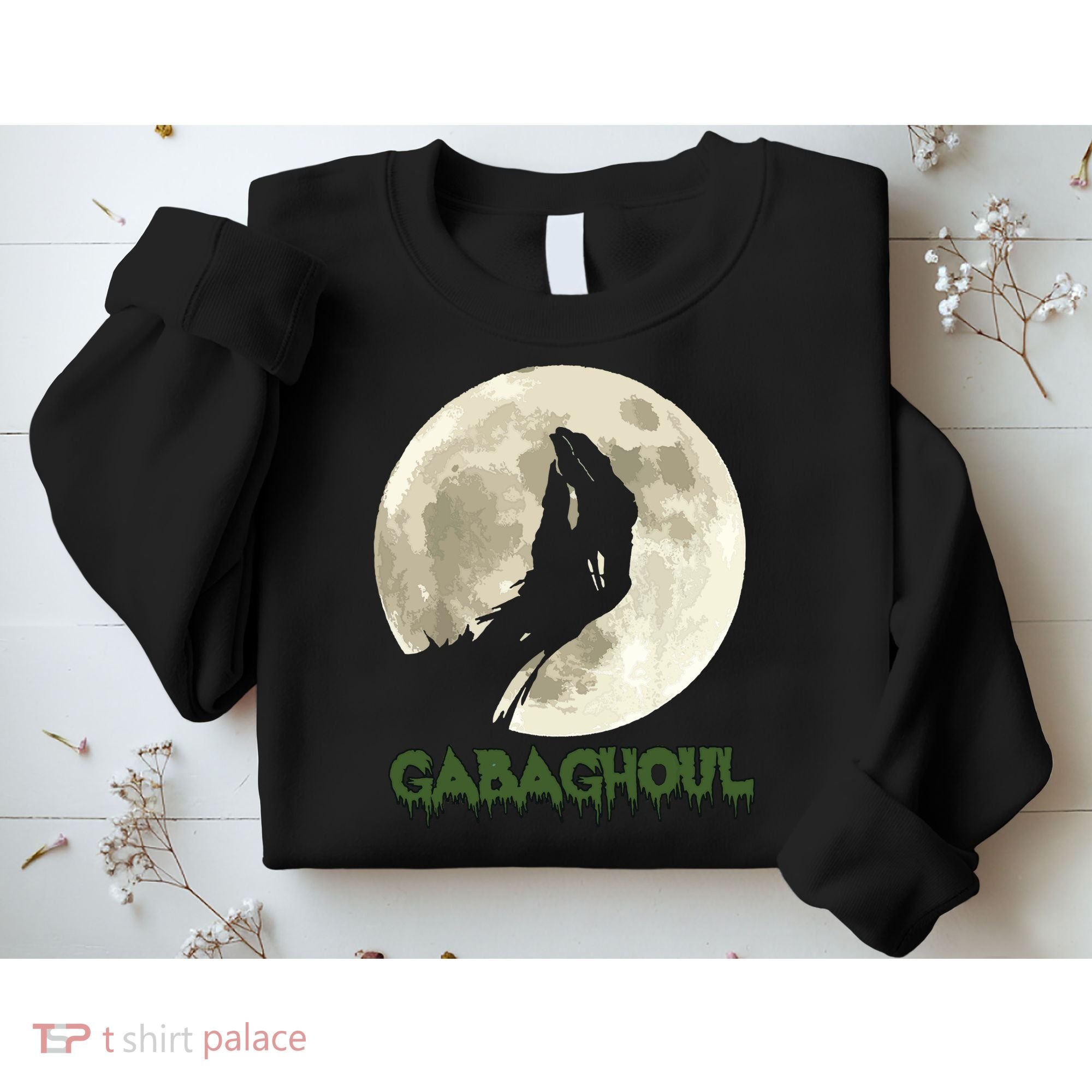 Gabaghoul Funny Hand Moon Halloween Sweatshirt