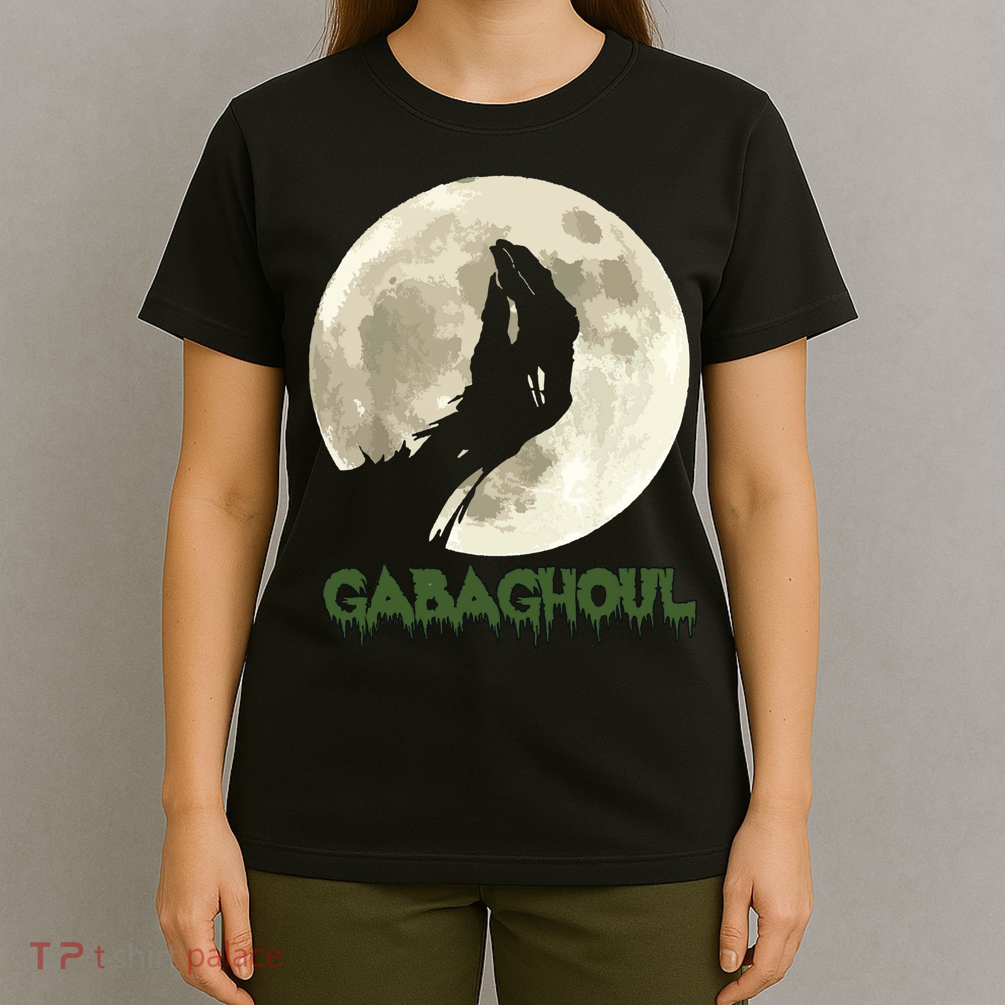 Gabaghoul Funny Hand Moon Halloween T-Shirt