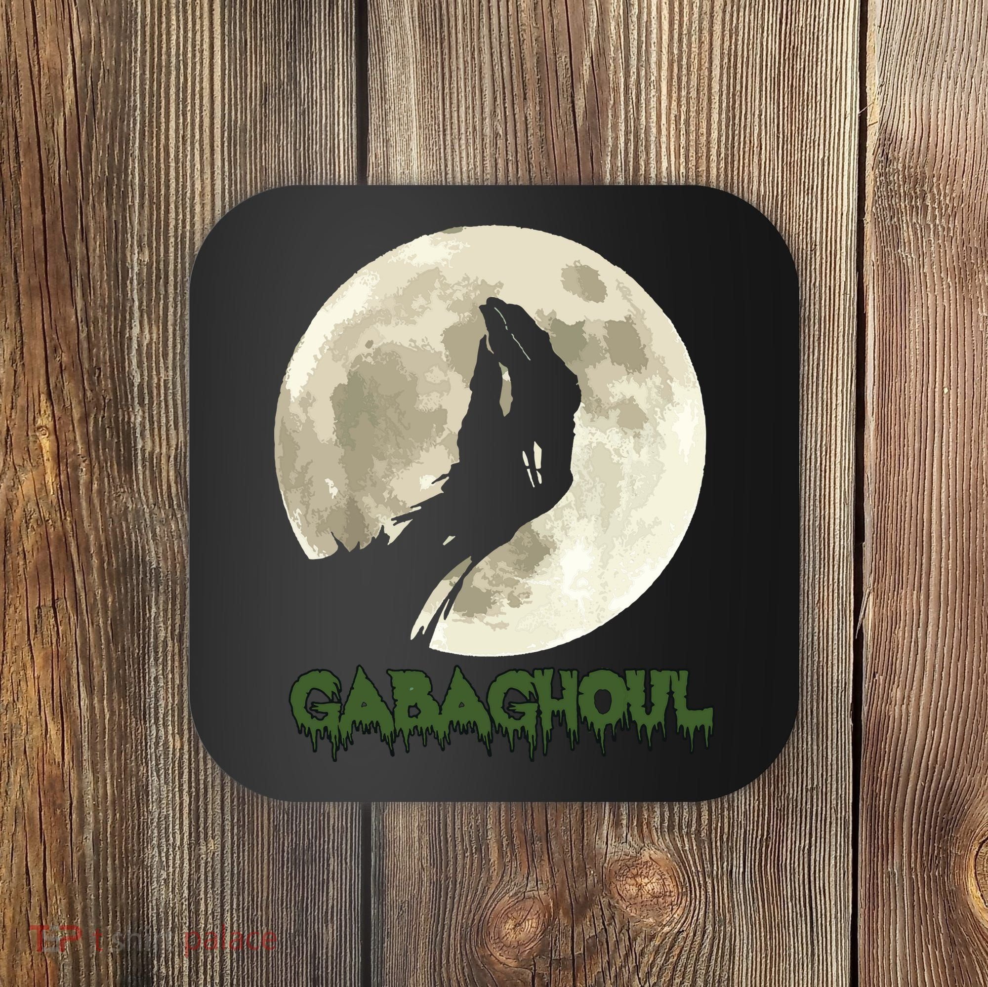Gabaghoul Funny Hand Moon Halloween Coaster