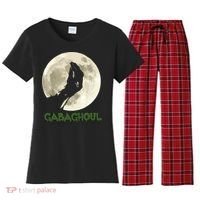 Gabaghoul Funny Hand Moon Halloween Women's Flannel Pajama Set thumb 0