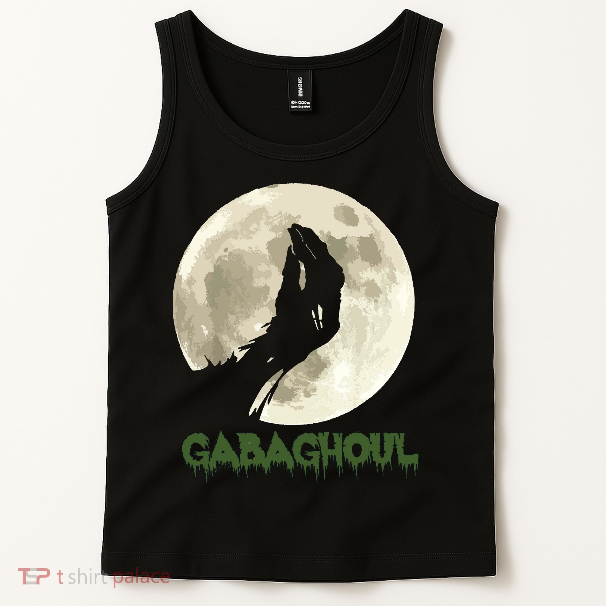 Gabaghoul Funny Hand Moon Halloween Tank Top