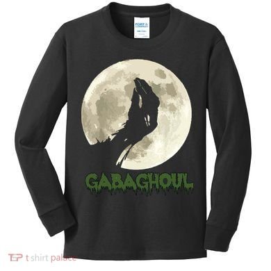 Gabaghoul Funny Hand Moon Halloween Kids Long Sleeve Shirt
