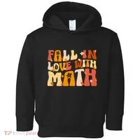 Groovy Fall In Love With Math Thanksgiving Math Teacher Fall Toddler Hoodie thumb 0