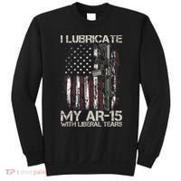 Gun Flag I Lubricate My Ar15 With Liberal Tears (On Back) Sweatshirt thumb 0