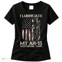 Gun Flag I Lubricate My Ar15 With Liberal Tears (On Back) Women's T-Shirt thumb 0