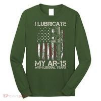 Gun Flag I Lubricate My Ar15 With Liberal Tears (On Back) Long Sleeve Shirt thumb 0